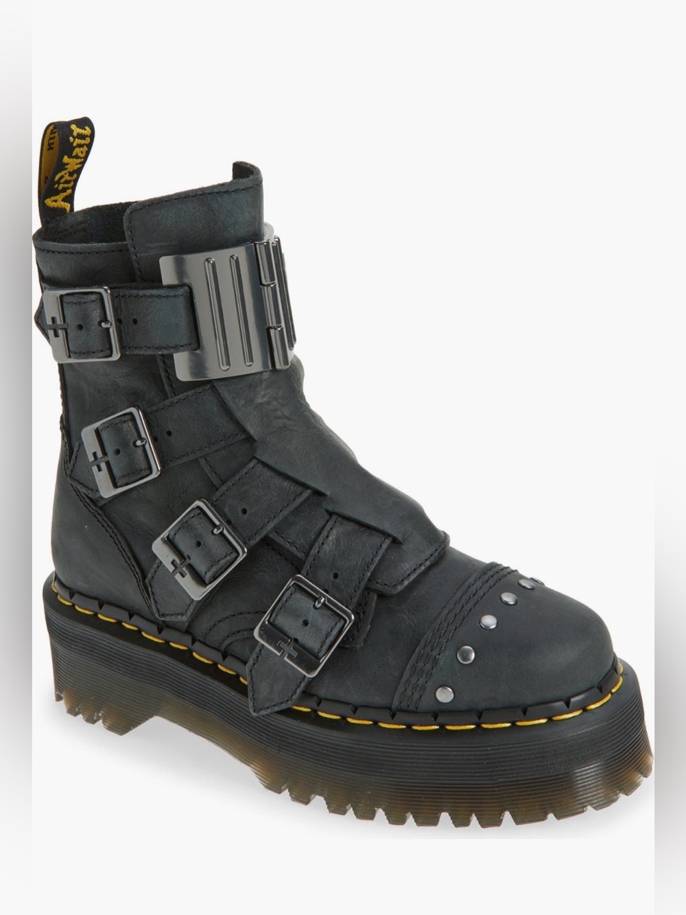 Dr. Martens‎ Jadon Hinge Lug Boots Women’s 6 NIB Gothic Grunge Festival Black